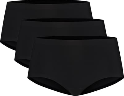 Ten Cate Dames Secrets Heupslip Midi Naadloos 3-Pack Effen Zwart - Maat S