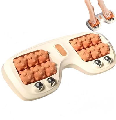 Voetmassage apparaat- Voetmassage roller - Voetroller - Circulatiebevorderende voetmassage - Massagebal - Voetmassageapparaat voor ontspanning en herstel - Oranje