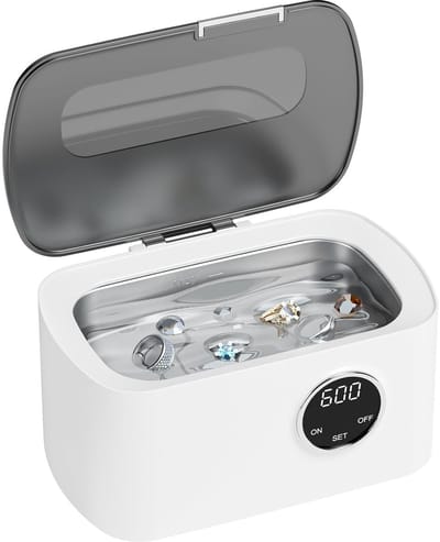 Ultrasoon Reiniger 600 ml - Ultrasoon Reinigingsapparaat met Digitaal Display - Ultrasoon Bad met 5 Timerstanden voor Bril, Sieraden, Horloges en Kleine Accessoires