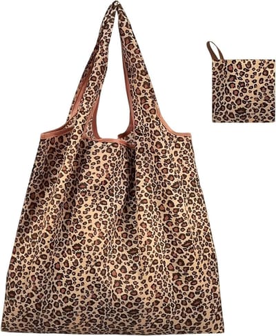 Dames Shopper Tas met Luipaardpatroon voor Werk, Winkelen en School - Ruim en Stijlvol