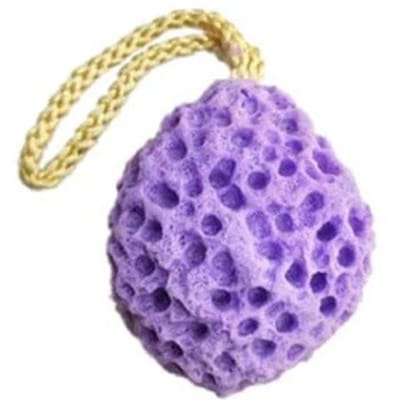 Nieuwe zachte baddouchespons Lichaamsreinigingsspons Lichaamsbad Douche Spa Exfoliator Gezichtswas Schone Bladerdeeg Scrubber Badkamerborstel paars