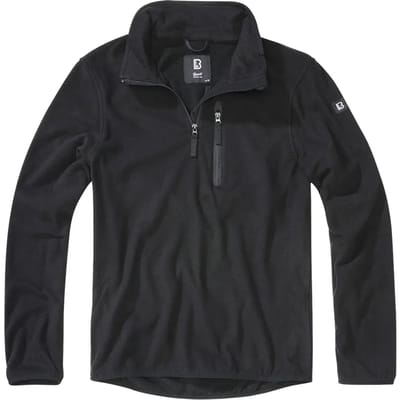 Brandit Fleeceshirt Troyer Sweatshirts zwart M Polyester Heren - Basics, Street wear