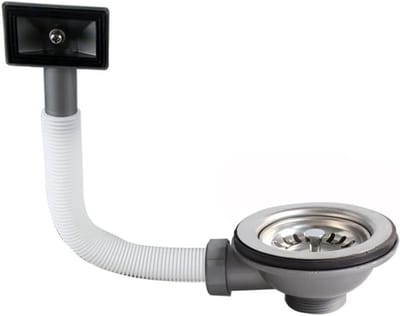 RVS Afvoerzeef 110mm voor Gootsteen met 8.31cm Opening - Vierkante Afvoerfilter, Waterdoorlatend en Duurzaam