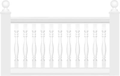 Lichtbalustrade - Baluster - Binnen en buiten - Extreem resistente kunststof - 71 x 65 x 65 cm - Wit
