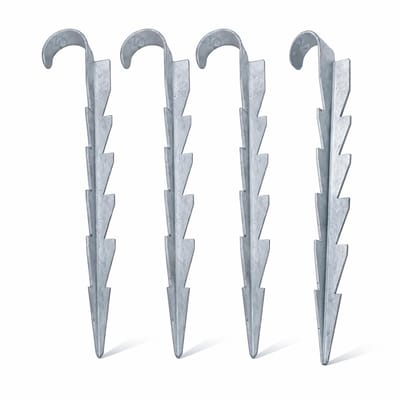 Grondanker Set - Haringen Ankers - Buiten Beveiligen - Thermisch Verzinkt Staal - 330mm Lengte