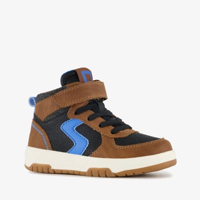 Blue Box hoge jongens sneakers bruin blauw - Maat 20