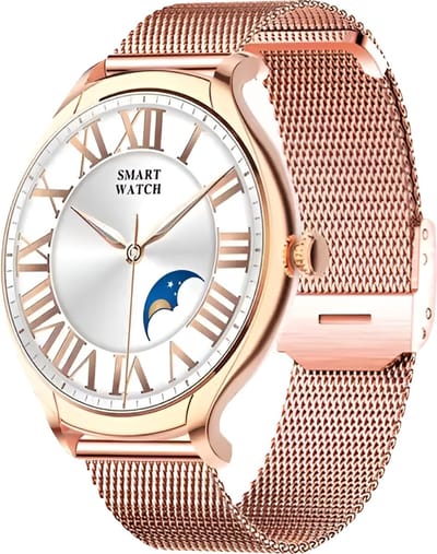 Fance Dames Smartwatch - Rosé Goud - Smartwatch Dames - HD Touchscreen - Horloge - Stappenteller horloge - Bloeddrukmeter - Saturatiemeter