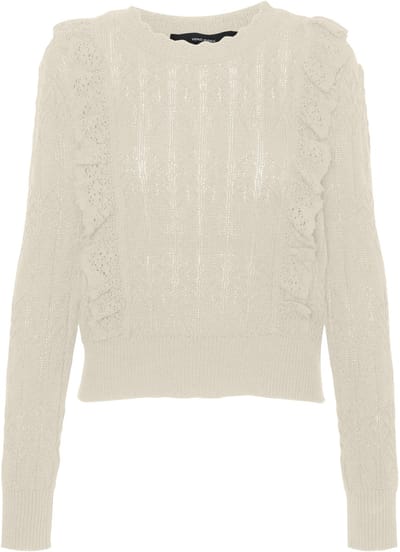 Vero Moda Trui Vmnewelse Ls Highneck Pullover 10309995 Birch Dames Maat - S