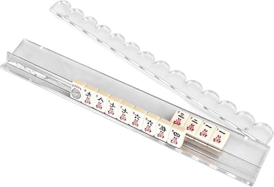 Mahjong Set - Tegel Organizer - Spelplezier Thuis - Magnetische Duwer - 50 cm Lang - Transparant