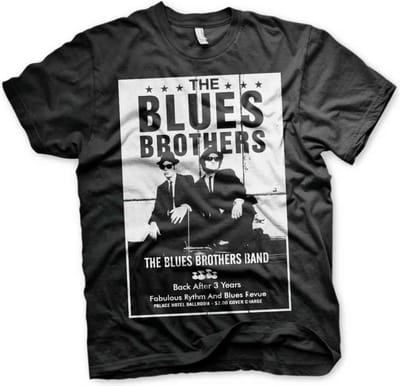 The Blues Brothers Heren Tshirt -S- Poster Zwart