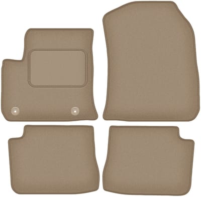 Wielganizator WLG-CARLUX Serie - Auto Vloermatten - Peugeot 208 II Elektro - Beige