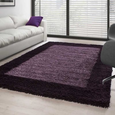 Hoogpolig vloerkleed, design, paars-donkerpaars 240x340 cm