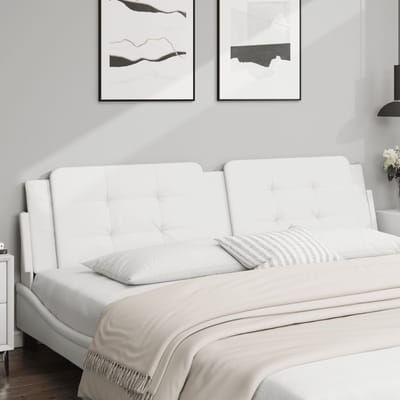 vidaXL - Hoofdbordkussen - "Zadar" - 200 - cm - kunstleer - wit
