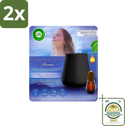 Air Wick Essential Mist - Automatische Luchtverfrisser Kit - Innerlijke Rust - Eucalyptus & Lavendel - Voordeelverpakking - 2 stuks - Eucalyptus - Lavendel