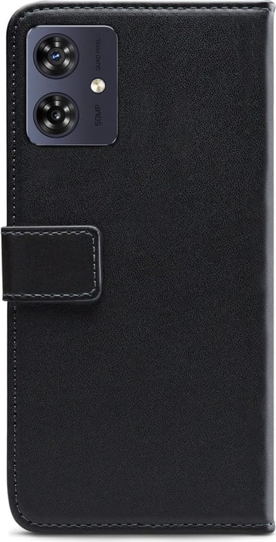 Mobilize Telefoonhoesje geschikt voor Motorola Moto G54 Hoesje | Mobilize Classic Gelly Wallet Bookcase Portemonnee | Pasjeshouder voor 2 Pasjes | Telefoonhoesje voor Pinpas / OV Kaart / Rijbewijs - Zwart
