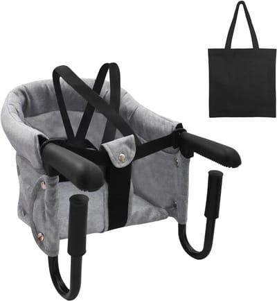 Vouwbare Kinderstoel voor Tafel, Draagbare Hoogstoel met Verwijderbare Zitting, Ideaal voor Thuis en Reizen, Gemakkelijk te Bevestigen aan Tafel, Compact en Lichtgewicht
