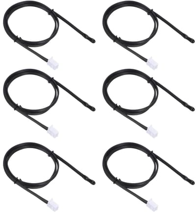 Temperatuursensor Sonde - NTC Thermistor - Temperatuur Meten - Waterdicht Epoxy - 6 Stuks 40 Cm - Niet Van Toepassing