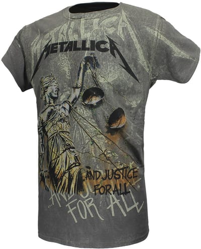 Metallica And Justice For All Neon All Over Print T-Shirt - Officiële Merchandise - S