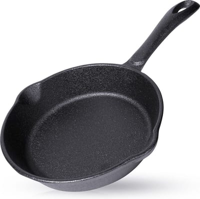 Koekenpan Gietijzeren LITINA 16 cm - Multifunctionele Pan voor Vlees - Groenten