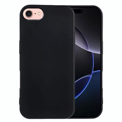 Soft Backcover Hoesje Geschikt voor: Apple iPhone 17E / 16E Silicone Zwart - ZT Accessoires