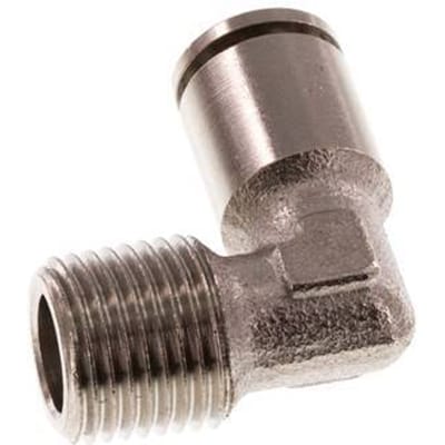 4mm x R1/8'' 90 graden L-verbinding Messing Insteekfitting Buitendraad NBR [2 Stuks]