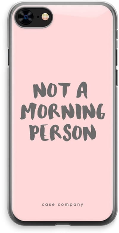 Case Company® - Hoesje geschikt voor iPhone 8 hoesje - Morning person - Soft Cover Telefoonhoesje - Bescherming aan alle Kanten en Schermrand