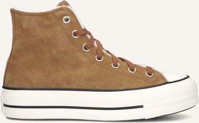 Converse Chuck Taylor Aal Star Lift Hi Sneakers - Dames - Bruin