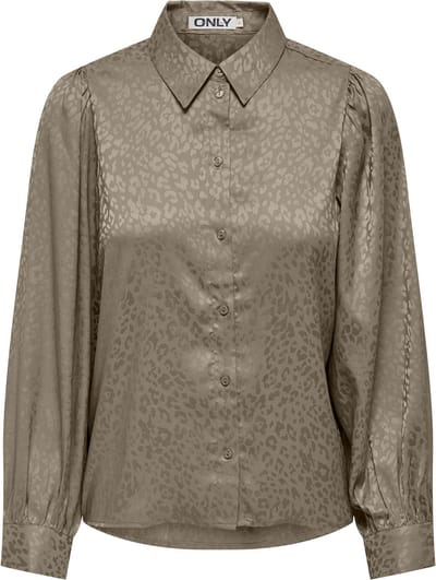 Only Blouse Onlalley Zora Ls Puff Shirt Wvn 15307798 Weathered Teak Dames Maat - L