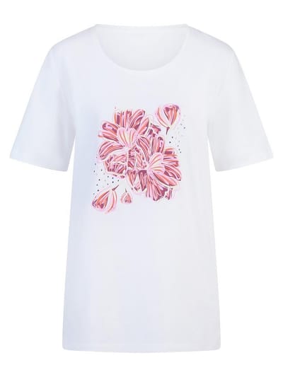 Shirt ronde hals Van Emilia Lay wit