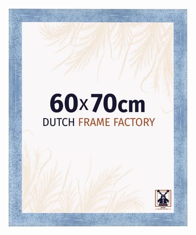 Fotolijst 60x70 cm - MDF - Helder Blauw Geveegd - Praag