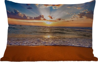 Buitenkussens - Strand - Zonsondergang - Zee - Wolken - Horizon - 60x40 cm - Weerbestendig