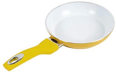 Keramische Koekenpan Ø 20 cm - Gele Kleur, Geschikt Voor Alle Fornuizen