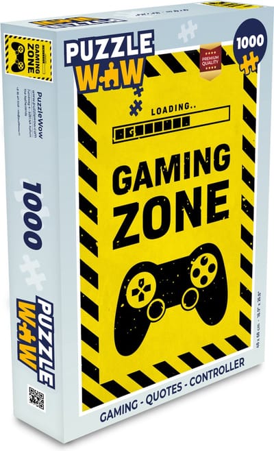 Puzzel Gaming - Quotes - Controller - Gaming zone - Game - Legpuzzel - Puzzel 1000 stukjes volwassenen
