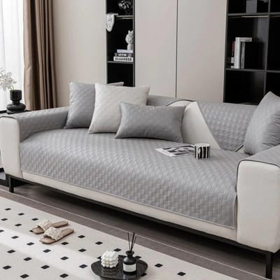 Housse de canapé imperméable en forme de L, tissu à carreaux, universelle, antidérapante, pour animaux de compagnie, chiens, enfants, pour salon 70x70cm 1pcs