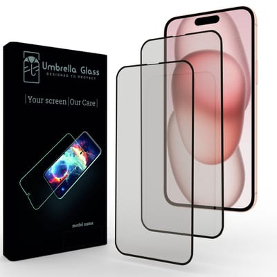 Umbrella Glass Screenprotector - Geschikt voor Apple iPhone 15 / 16 - Full Cover