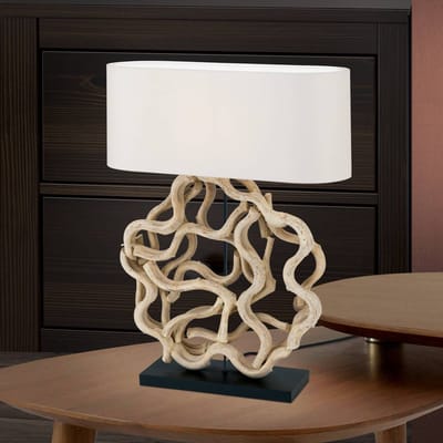 ORION Tafellamp Peggy met decoratieve houten voet
