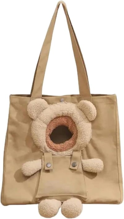 Dieren Transporttas - Reistas Puppy - Buitenactiviteiten - Verstelbare Banden - 35x35 cm - Khaki
