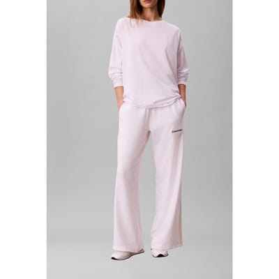Calvin Klein French Terry Wide Leg Sweatpants Classic White Taglia: XS | Pantaloni da tuta Outlet | Donna | Bianco