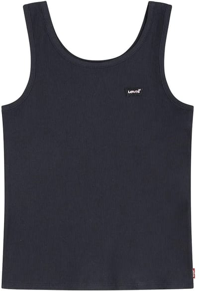 Levi´s ® Kids Meet And Greet Ribbed Mouwloos T-shirt Zwart 14 Years Jongens,Meisjes