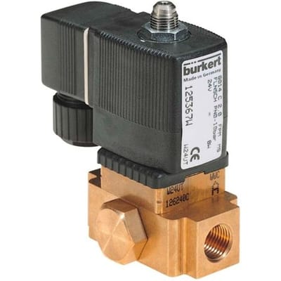 Magneetventiel 3/2-weg 32x32 mm SFB flens NC Messing FKM 0-10bar/145psi 24VDC 6014 125367