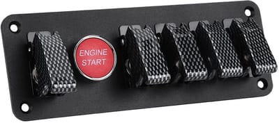 Dailygoods - 12V 40A Startknop Paneel voor Racing Auto's en Boten - Carbon