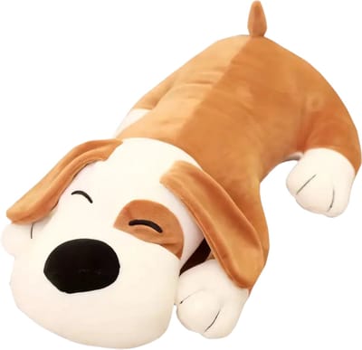 Livano Knuffel - Knuffelbeer - Knuffeldoekje - Groot - Meme - Baby - Hond - Stuffed Animal - Plushie - Plush - Dier - Bruin - 50cm