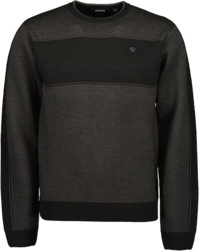 Blue seven heren - Trui 376469 antraciet sweatstof maat L
