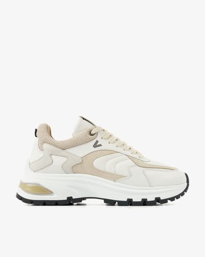 VIA VAI Liz Leighton Sneakers Dames - Leer,Su�de - Beige