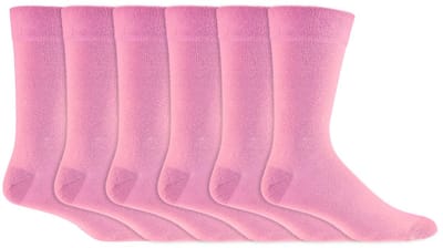 Roze sokken | Zonder knellende boord | Merk: Socks4Fun | Maat: 35 t/m 50 | 6 paar