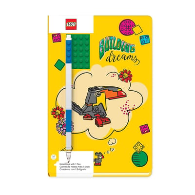 Euromic LEGO STATIONERY notebook BUILDING DREAMS w/gel pen