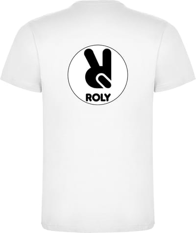10 Pack T-shirts Wit met gepersonaliseerd Ruglogo maten zelf te kiezen S t/m 5XL Dogo Premium 165 gram met ronde hals merk Roly