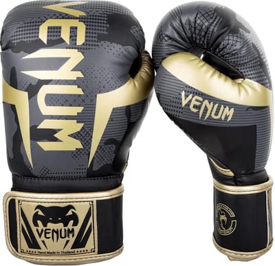 Venum Bokshandschoenen Elite Dark Camo Gold
