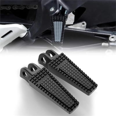 Motorfiets Voetsteunen - Passagierssteunen - Veilige Grip - Vergroot Loopvlak - 300 g - Zwart