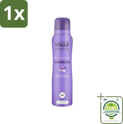 1 x Vogue Reve Exotique Parfum Deodorant 150 ml - Parfum Deodorant - Deodorant Met Geur - Geurige Deodorant - Luxe Deodorant - 24 Uur Bescherming